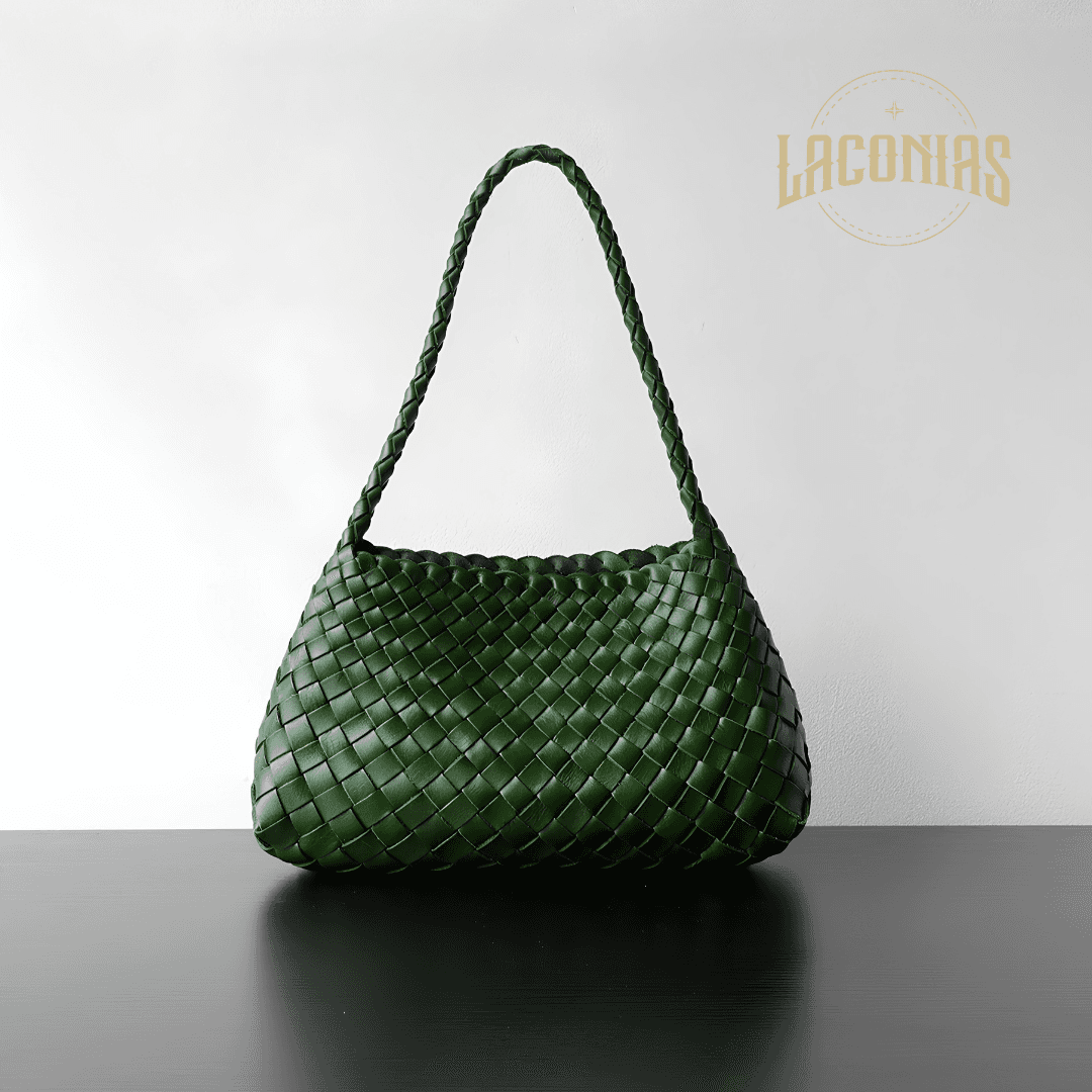 Sheepskin woven bag, armpit bag
