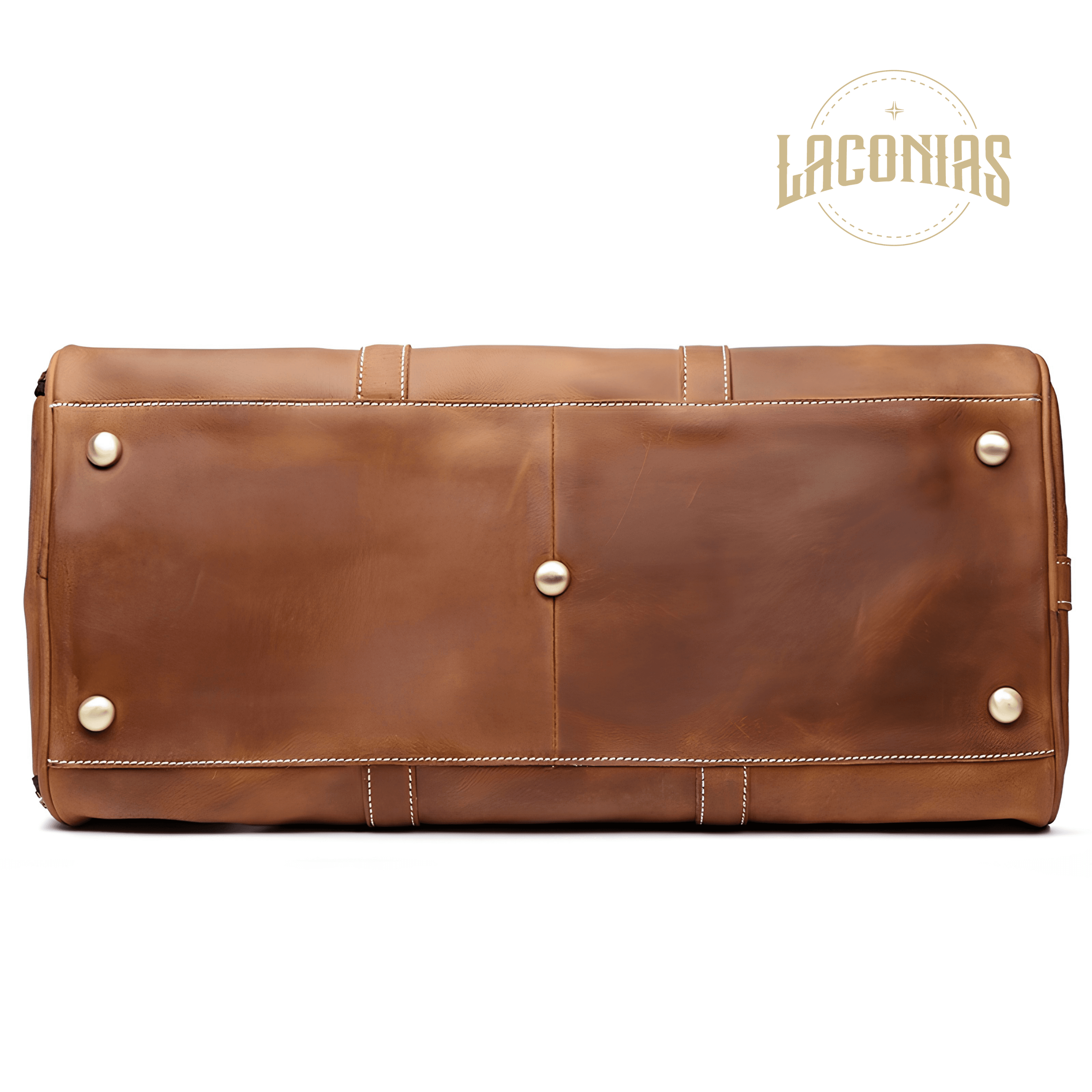 Men's genuine leather travel bag view 3