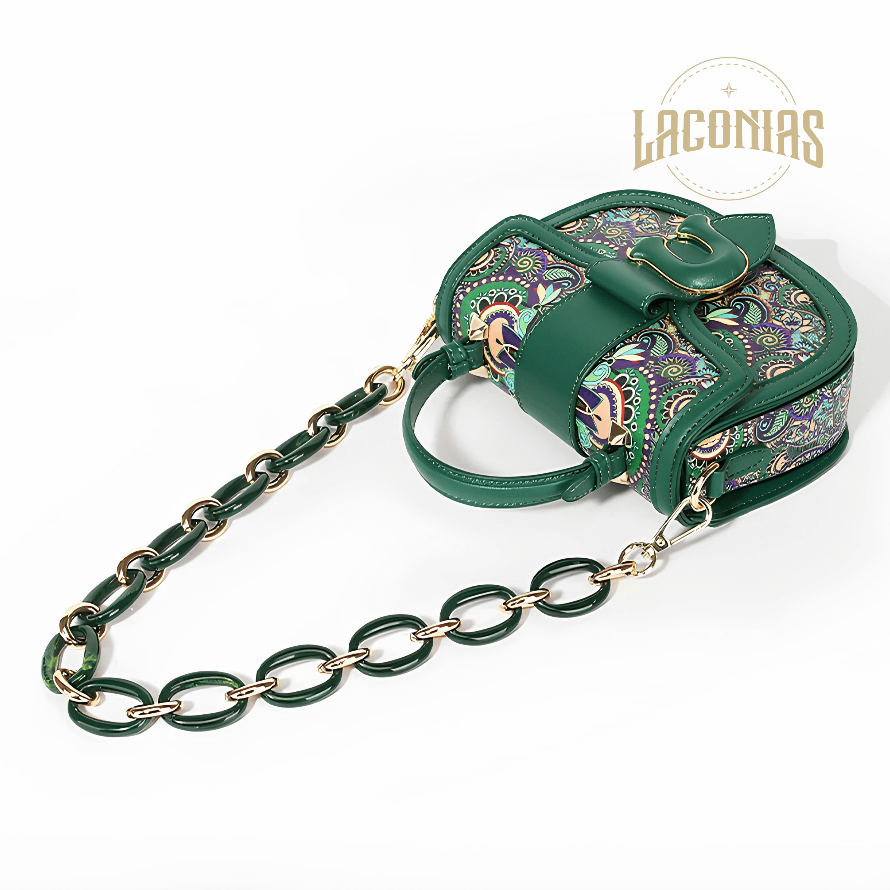 Genuine leather chain one-shoulder cross-body bag