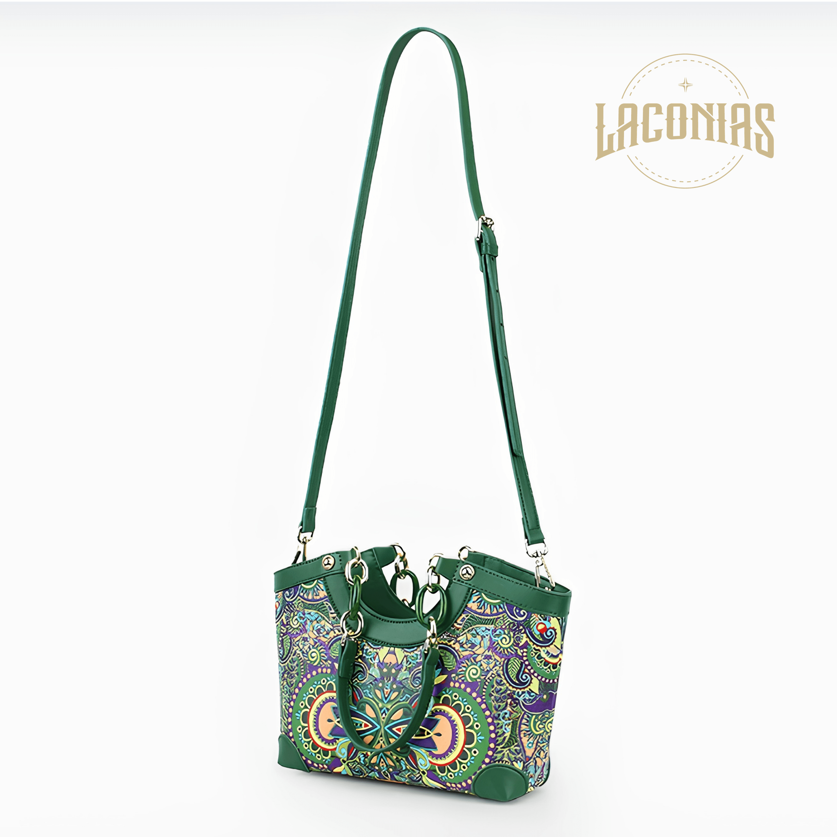 Cowhide printed one-shoulder cross-body bag — showcase 2