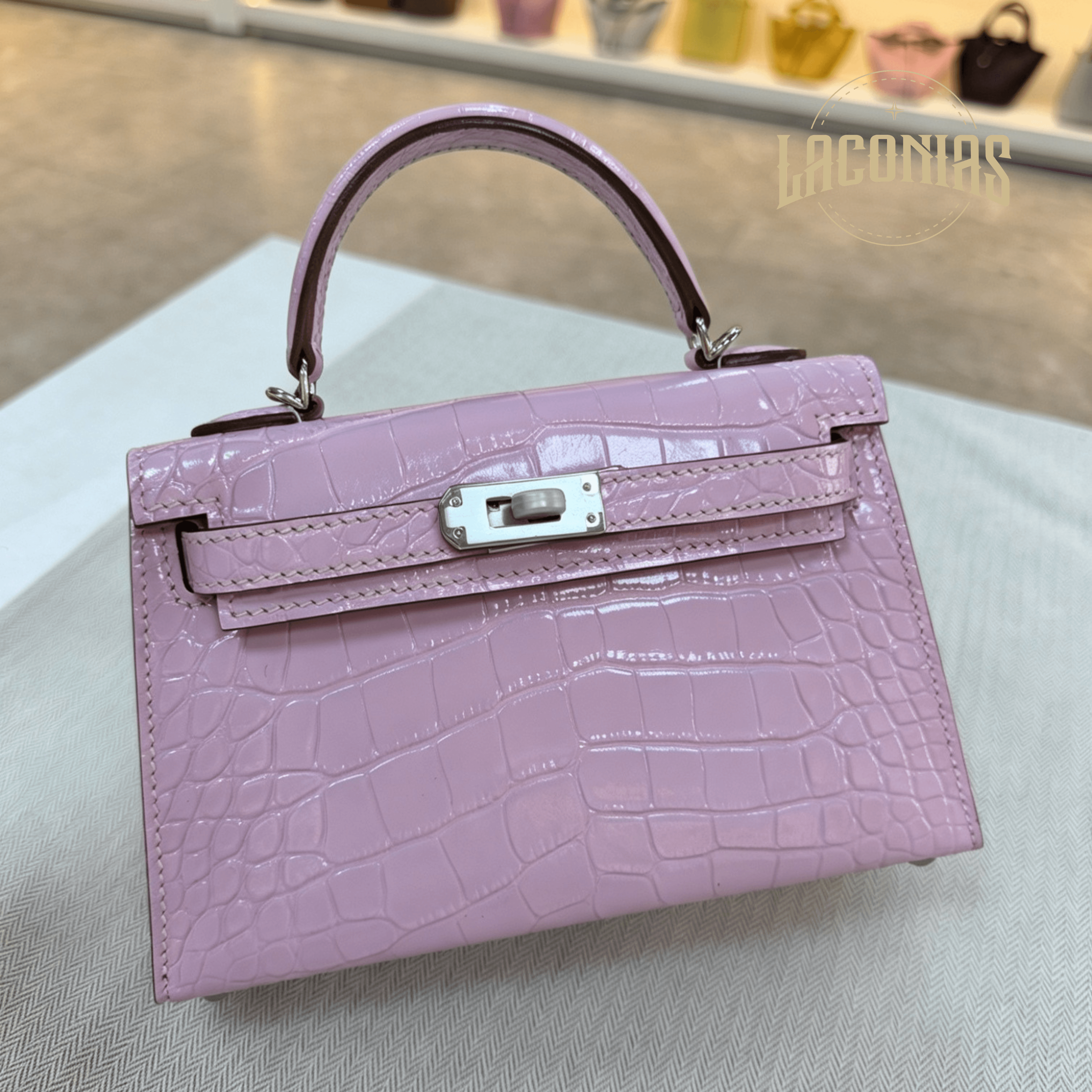 Hand-sewn mini cross-body bag with wax thread — showcase 5