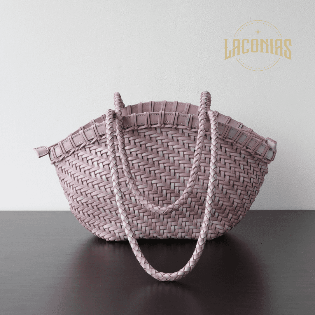 Hand-woven fog wax plant tanned cowhide bag