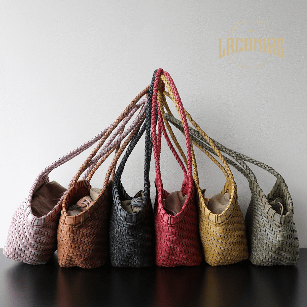 Hand-woven fog wax plant tanned cowhide bag — showcase 2