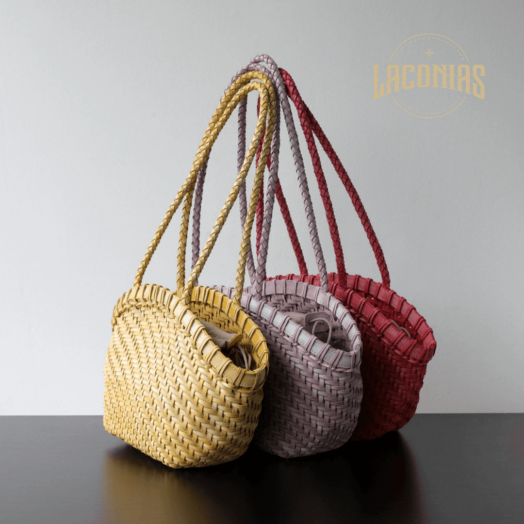 Hand-woven fog wax plant tanned cowhide bag — showcase 3