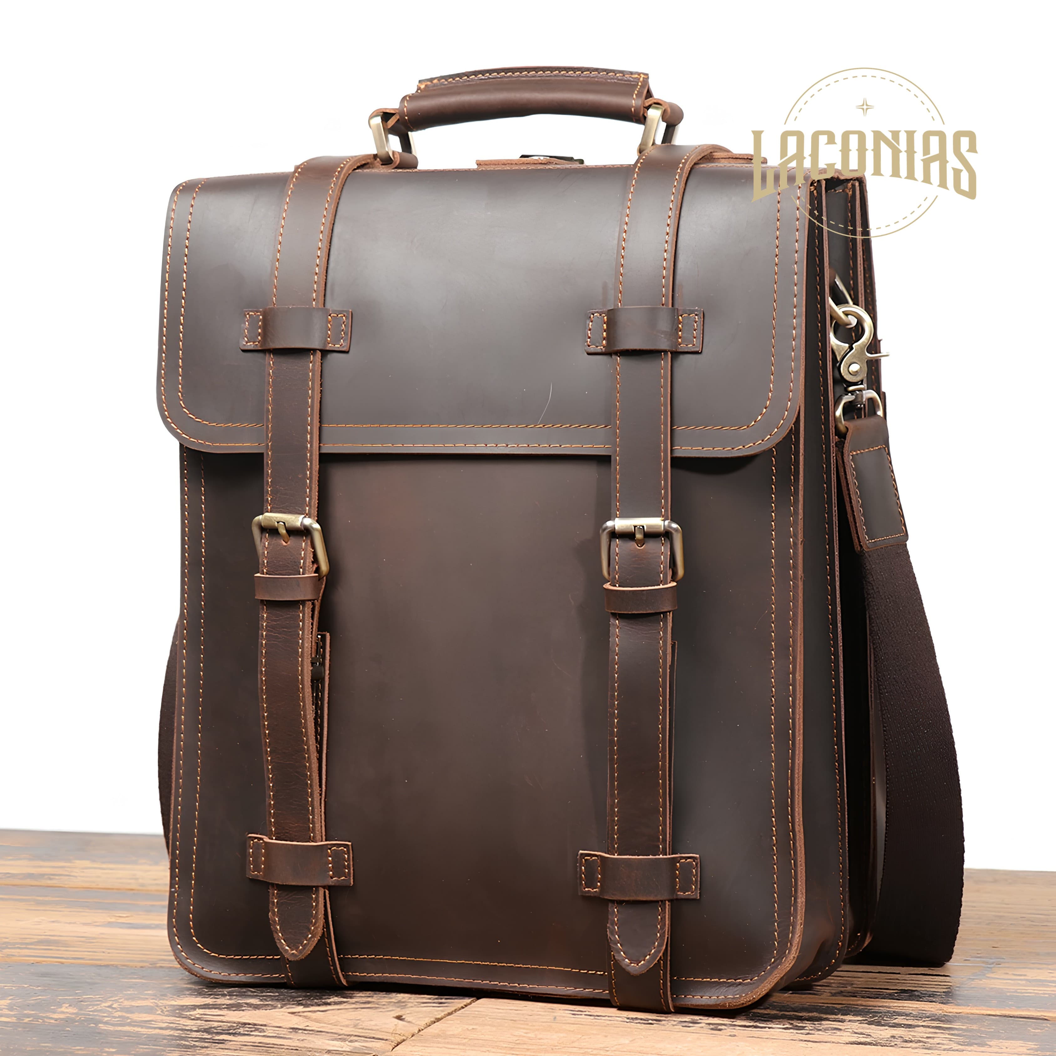 Men's cowhide large-capacity computer bag backpack