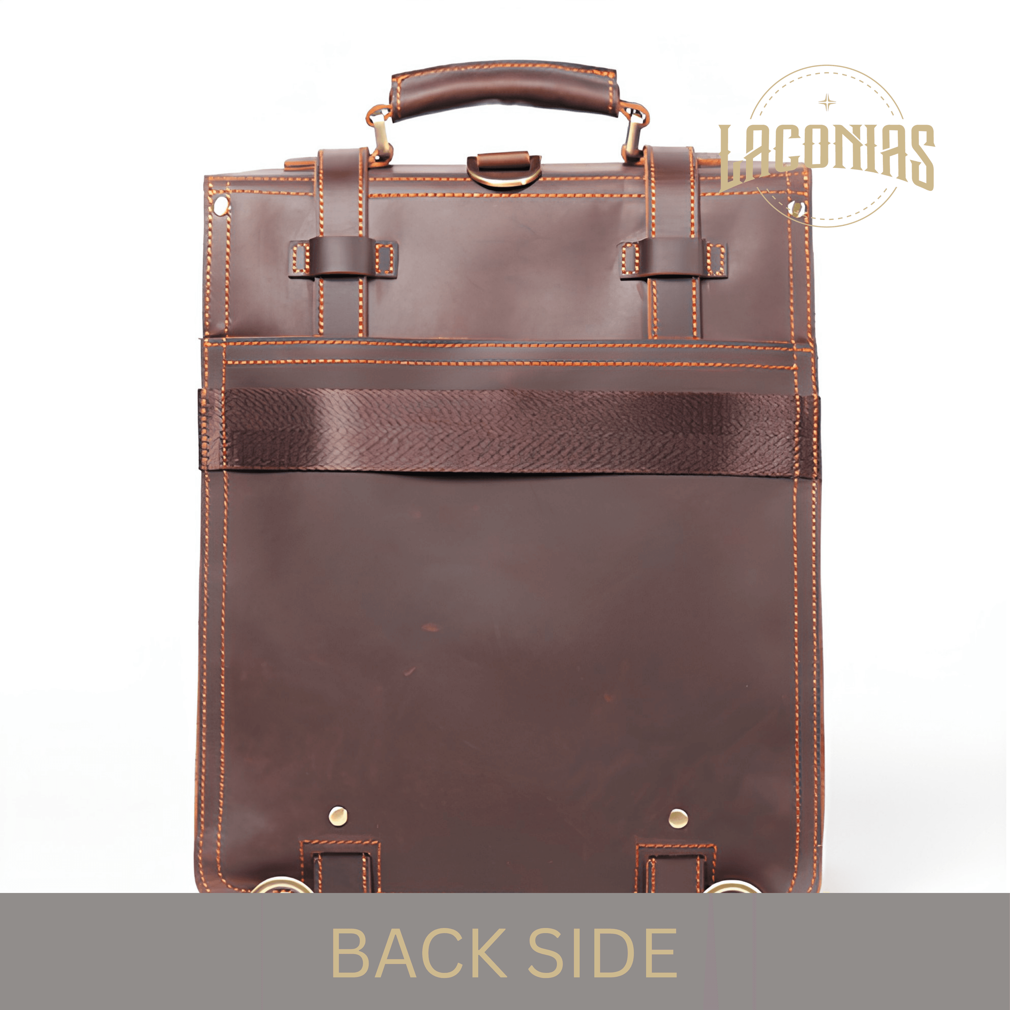Men's cowhide large-capacity computer bag backpack view 3