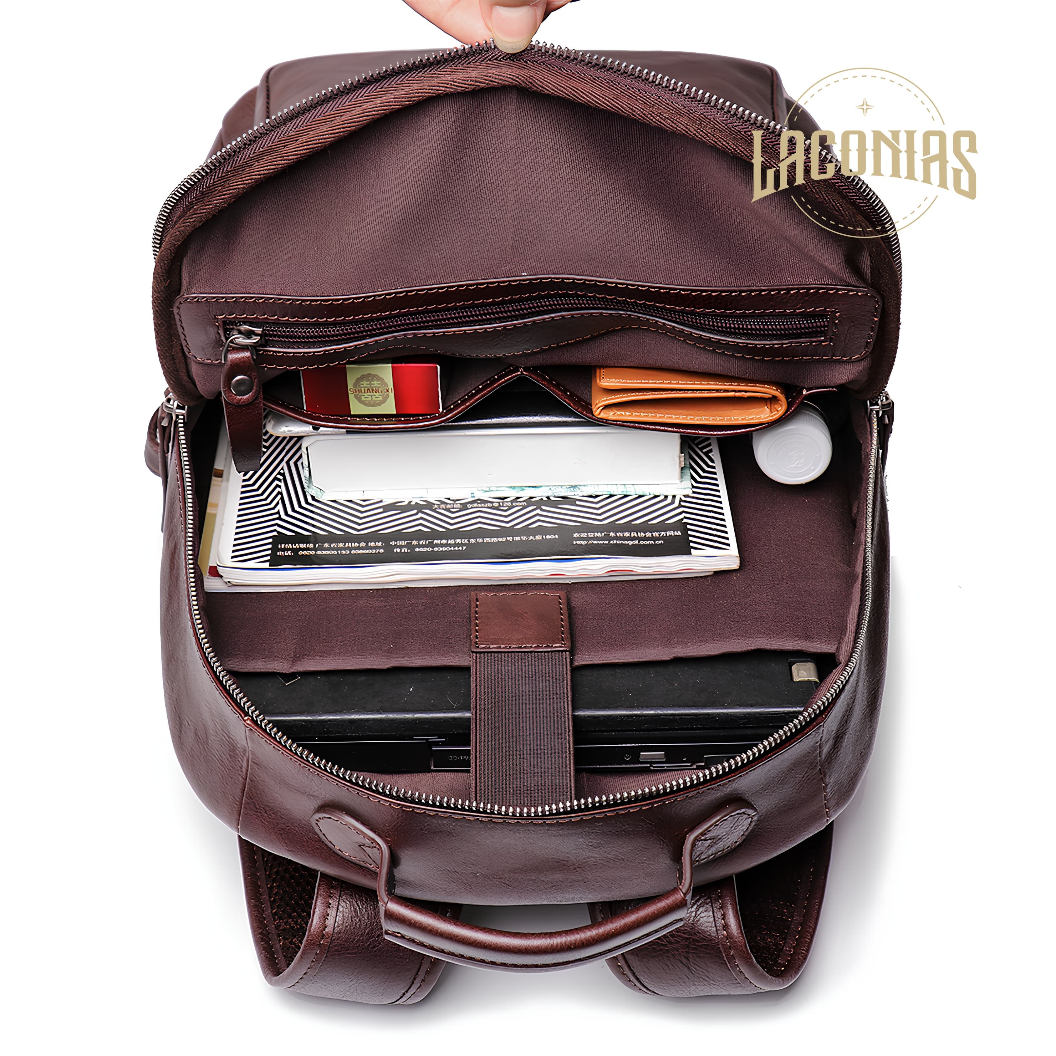 Men's cowhide backpack — showcase 5