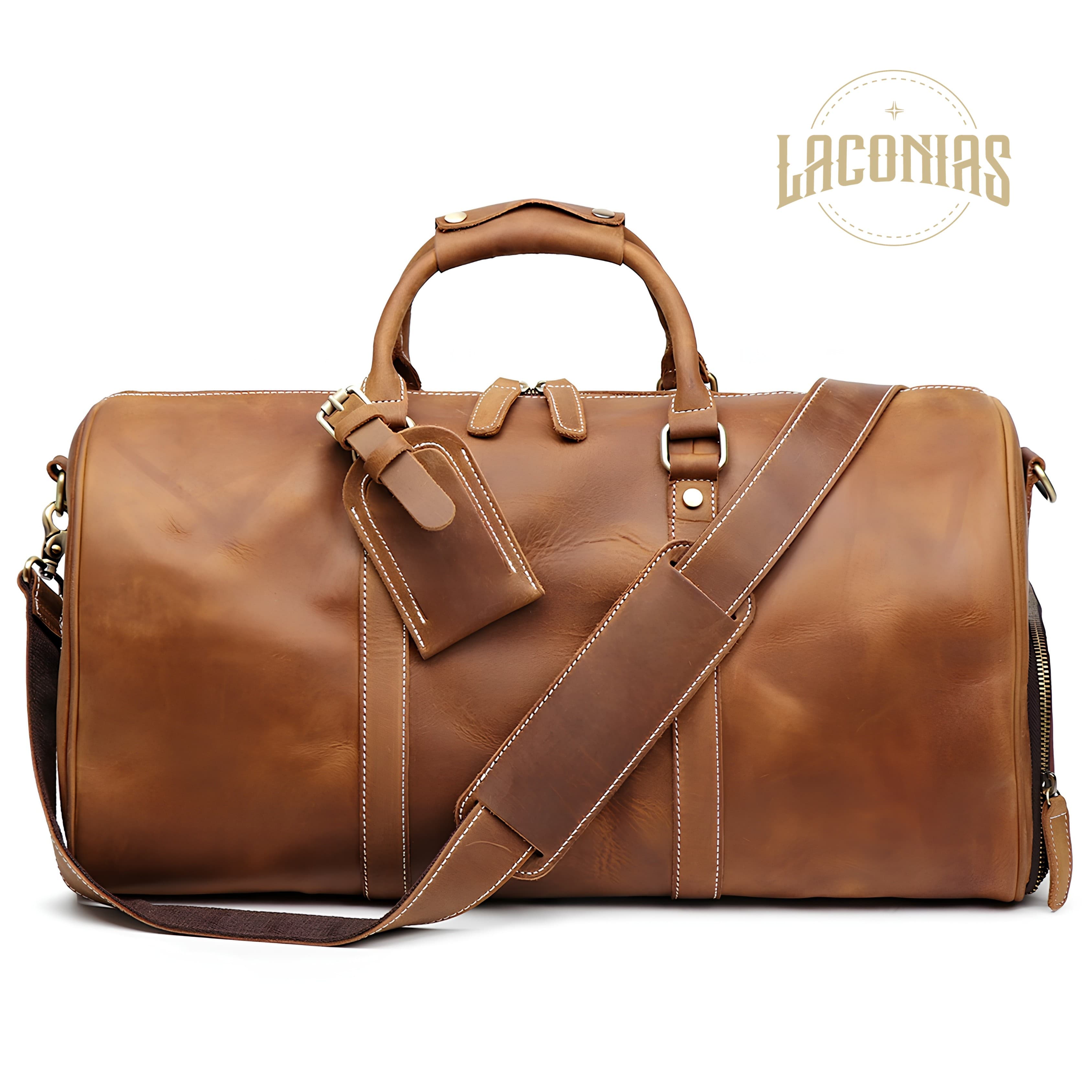 Men's genuine leather travel bag