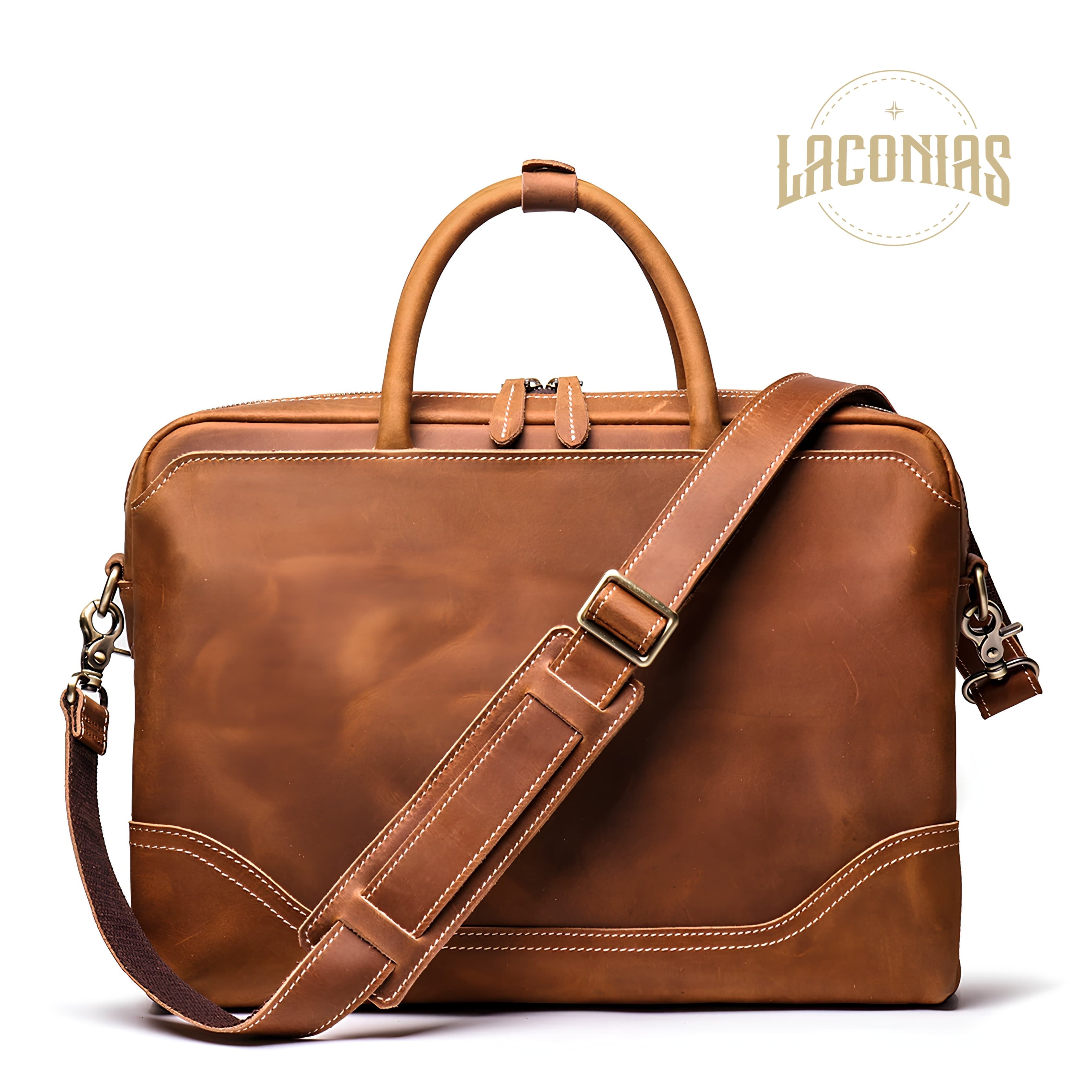 Men's cowhide one-shoulder cross-body bag — showcase 1