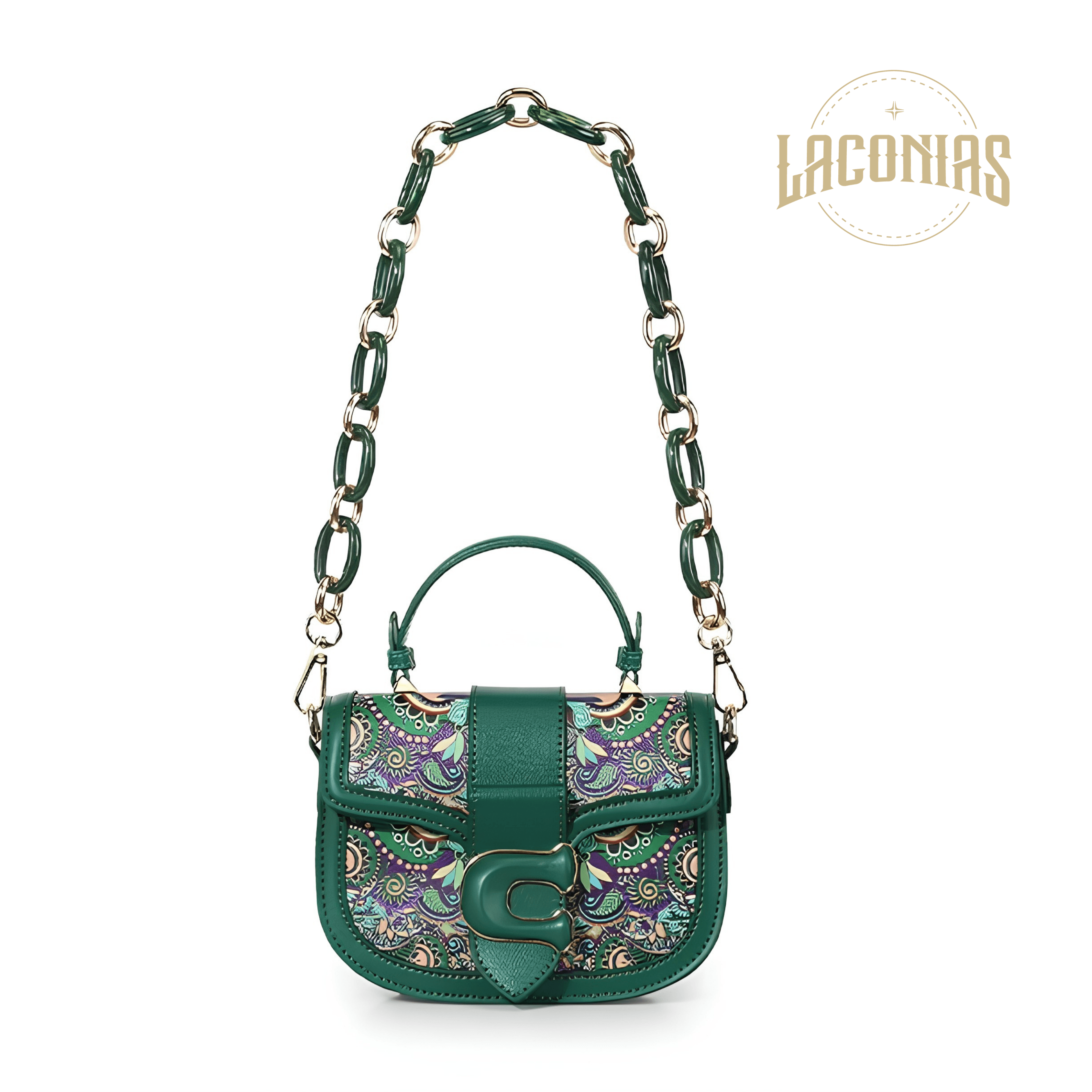 Genuine leather chain one-shoulder cross-body bag — showcase 7