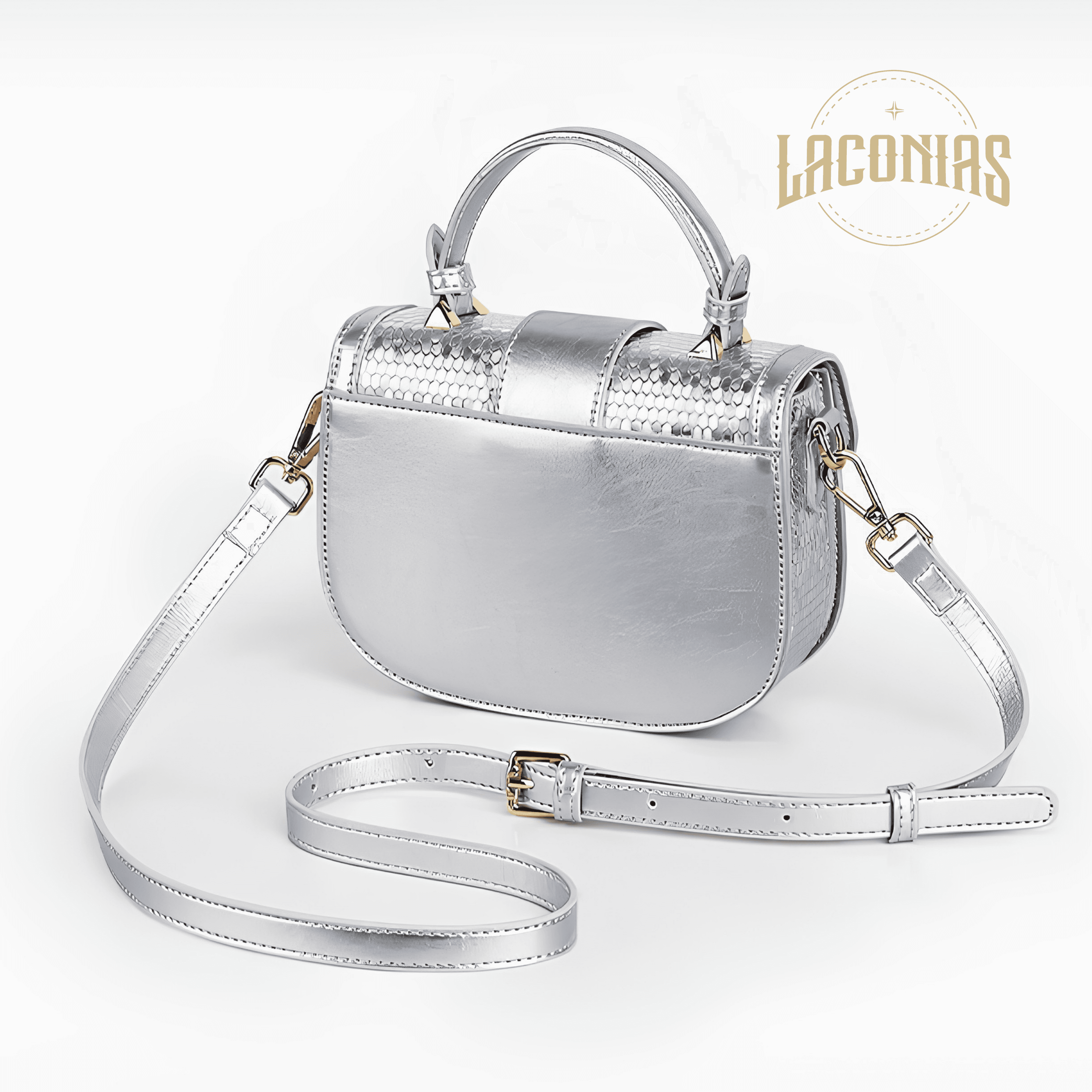 Genuine leather honeycomb one-shoulder cross-body bag — showcase 3