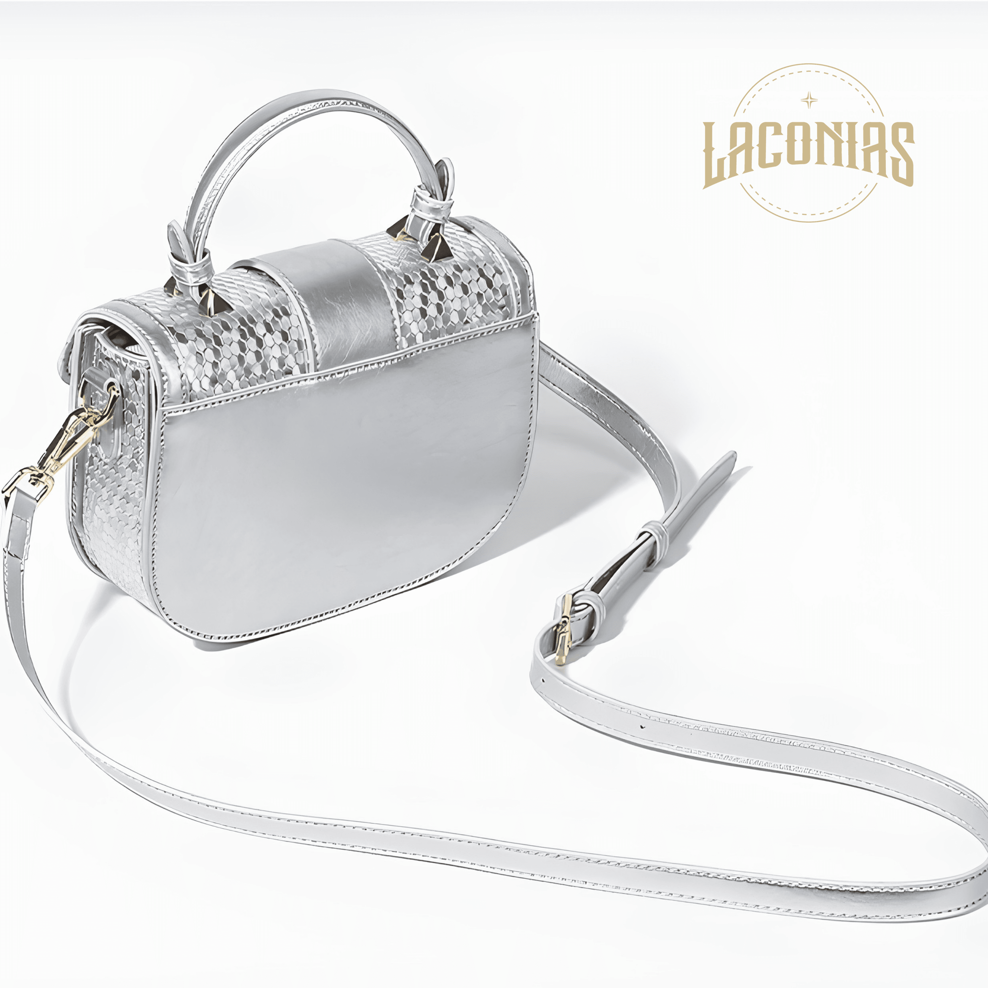 Genuine leather honeycomb one-shoulder cross-body bag — showcase 4