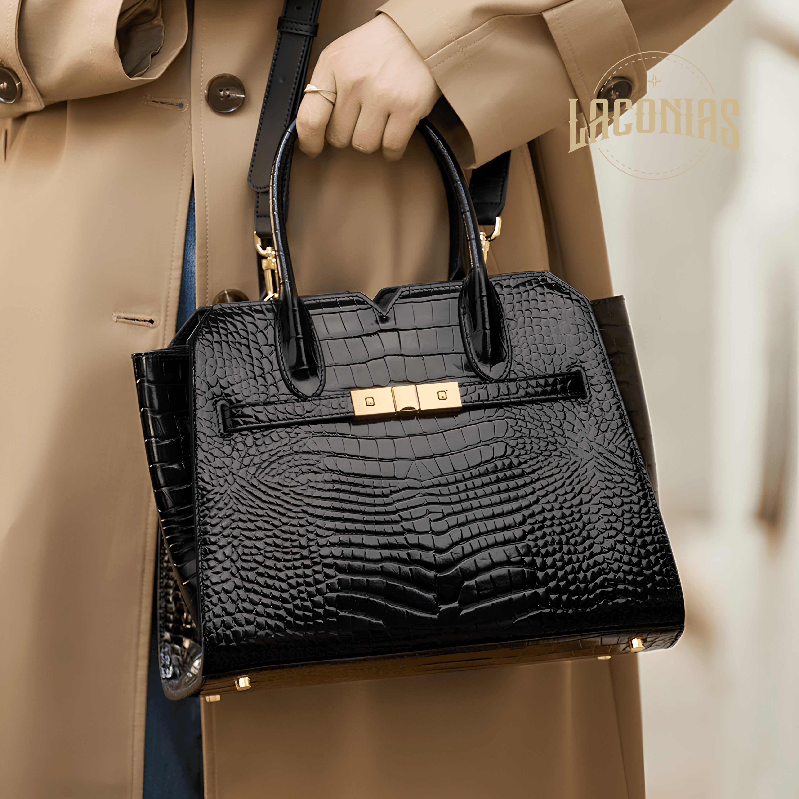 Genuine leather cowhide handbag — showcase 2