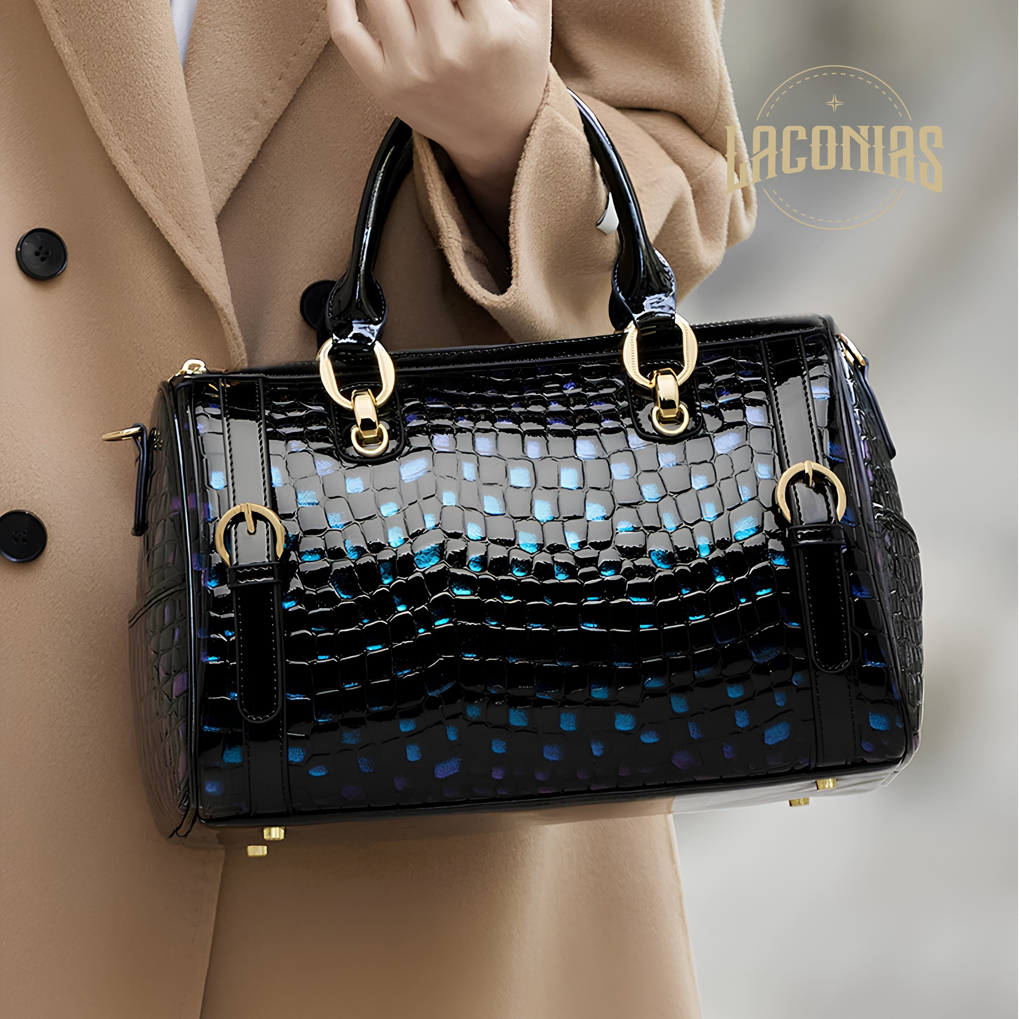 Genuine leather cowhide shoulder bag — showcase 5