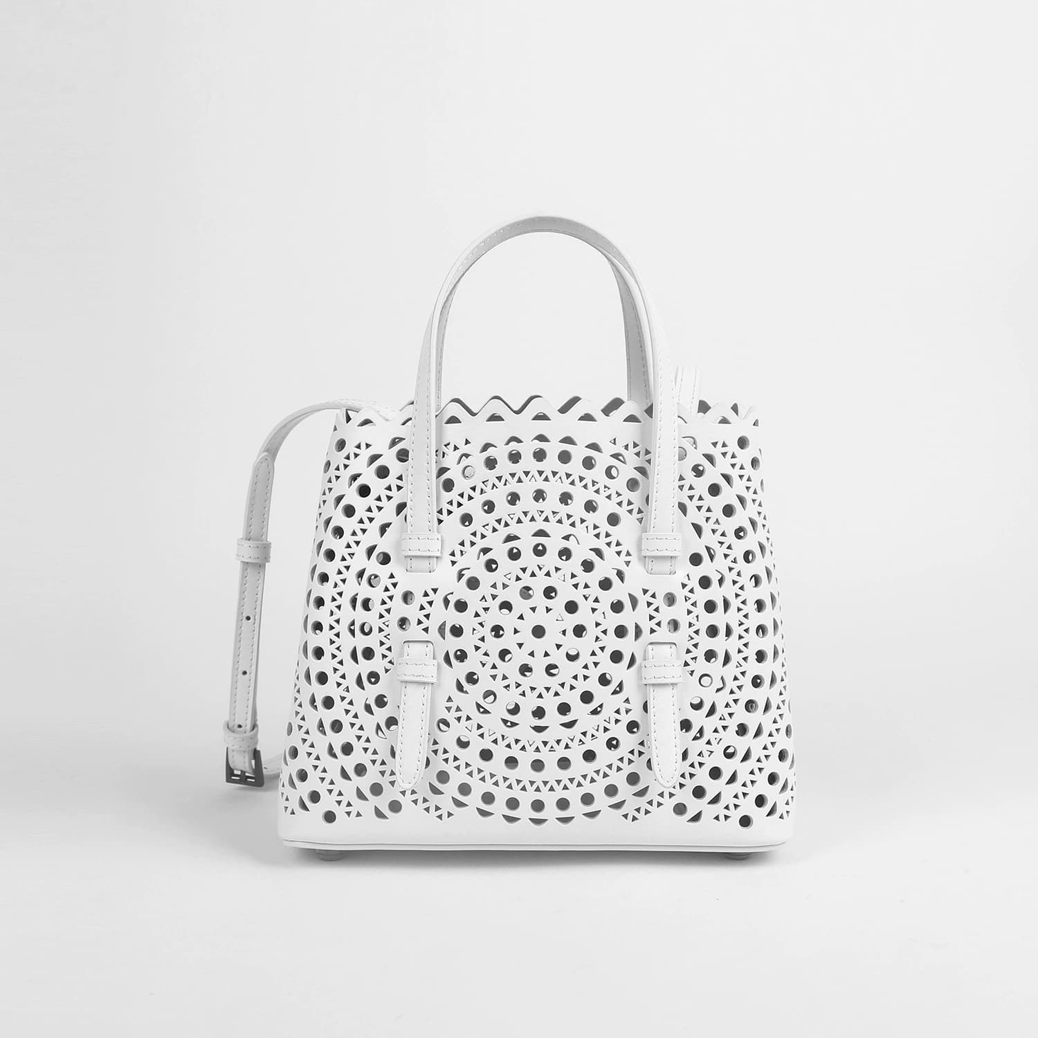 Cowhide hollow handbag — showcase 2