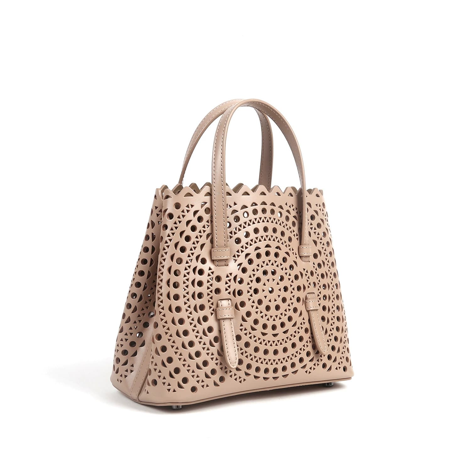 Cowhide hollow handbag — showcase 3